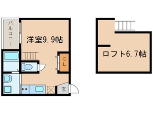 Chaleur上小田井の物件間取画像